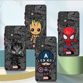 Marvel Cartoon Groot & Spider-Man Phone Case for Samsung Galaxy